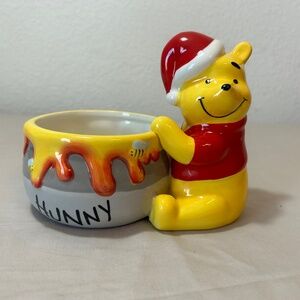 RARE | Winnie The Pooh Honey Pot Candy Dish | Santa‎ Hat Christmas Disney